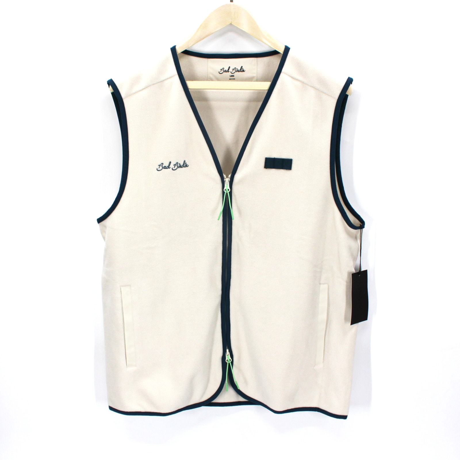 Bad Birdie Golf Bel Air Silver Birch Sleeveless Rear Mesh Pockets Vest Xl New